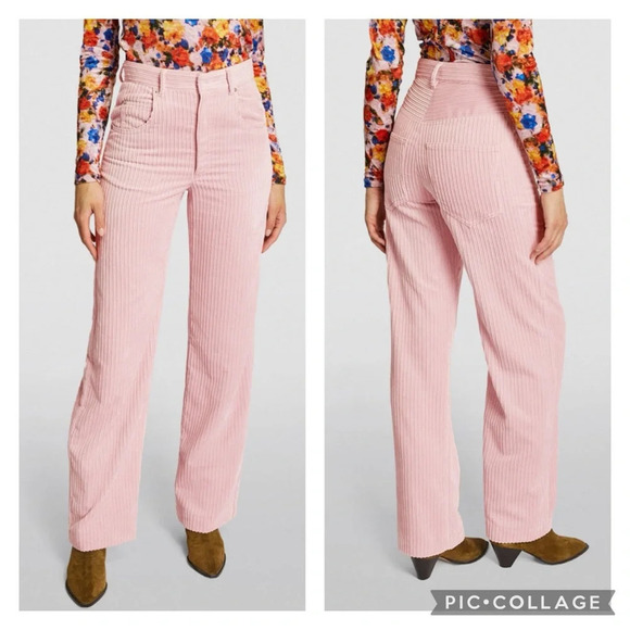 Isabel Marant SUIT SET Pink Corduroy 38 Milorsy Pant Malyake Jacket Blazer NWT - Picture 5 of 16
